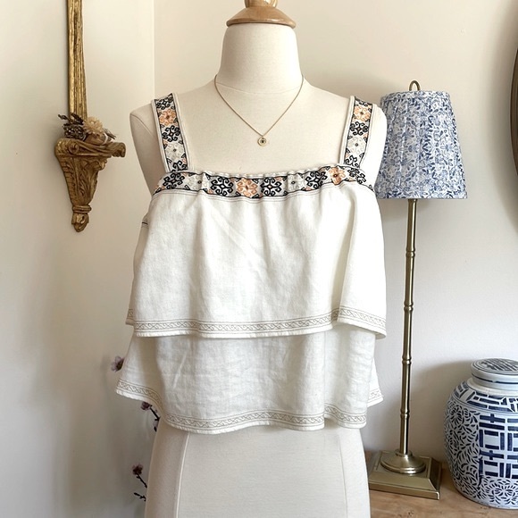 •Madewell• Anita Tank Top Tiered Embroidery - Picture 2 of 8